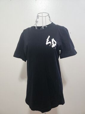 Liquid Death "Hydrate or Die" Black Graphic Tee - Dripping LD Logo - Size Small